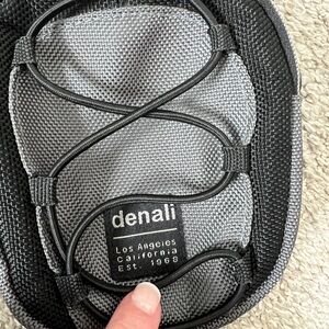 NWOT Denali Gray and Black Vinyl Camera Case, Adjustable Strap, Modern Traveler
